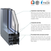 Northtech customized thermal insulation energy-saving broken bridge aluminum panoramic window