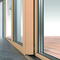 Porta scorrevole per ascensore in legno rivestita in alluminio di alta qualità isolata per esterni residenziali per villa
