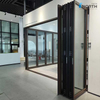 North tech aluminum alloy folding doors with adjustable number of insulated/non-insulated door panels