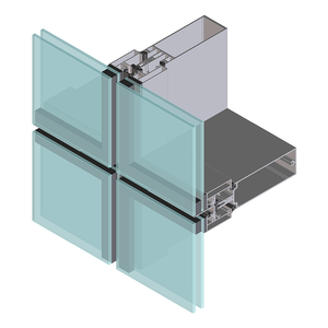 Outdoor Triple Panels System Laminated Glass Facade Insulated Spider Curtain Walls