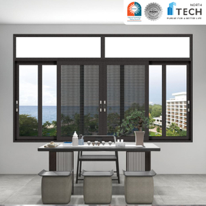 Northtech 단열 알루미늄 슬라이딩 창은 맞춤형 크기, 색상 및 창 유형으로 제공됩니다.