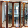 Luxe ontwerp Hoge kwaliteit enkele dubbele buitenbeveiliging aluminium beklede houten tweevoudige deurprijs
