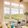 Customized Design Heat Insulation Pine Aluminium Clad Wood Fixed Windows with Security Screens