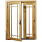 Preço de portas articuladas de madeira revestida de alumínio com certificação NFRC da América de alta qualidade