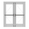 Porta di fuga in vetro in alluminio di emergenza commerciale standard USA