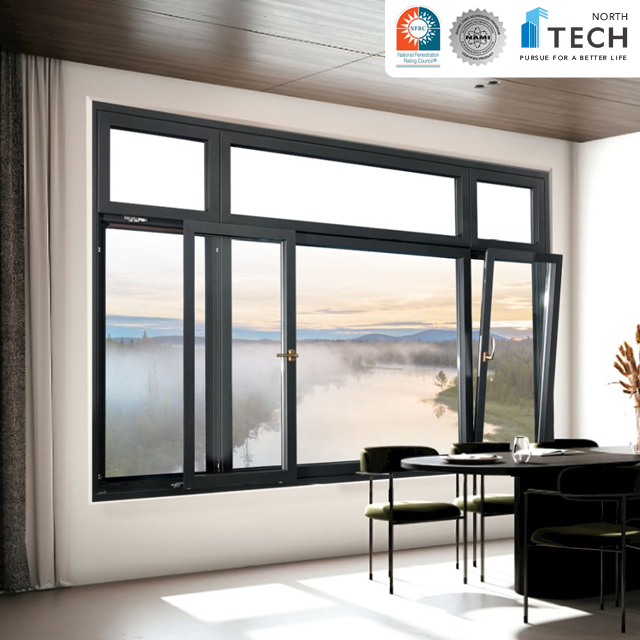 تحويل مساحة صالة العرض للنوافذ المنزلقة البانورامية حسب الطلب