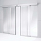 Sistema de puerta corrediza automática de aleación de aluminio, puertas exteriores usadas con panel 2/3/4, a la venta