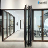 North tech aluminum alloy folding doors with adjustable number of insulated/non-insulated door panels